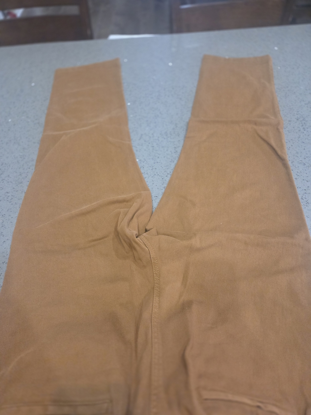 Button-Front Drawstring Chinos - Brown - Picture 3 of 7